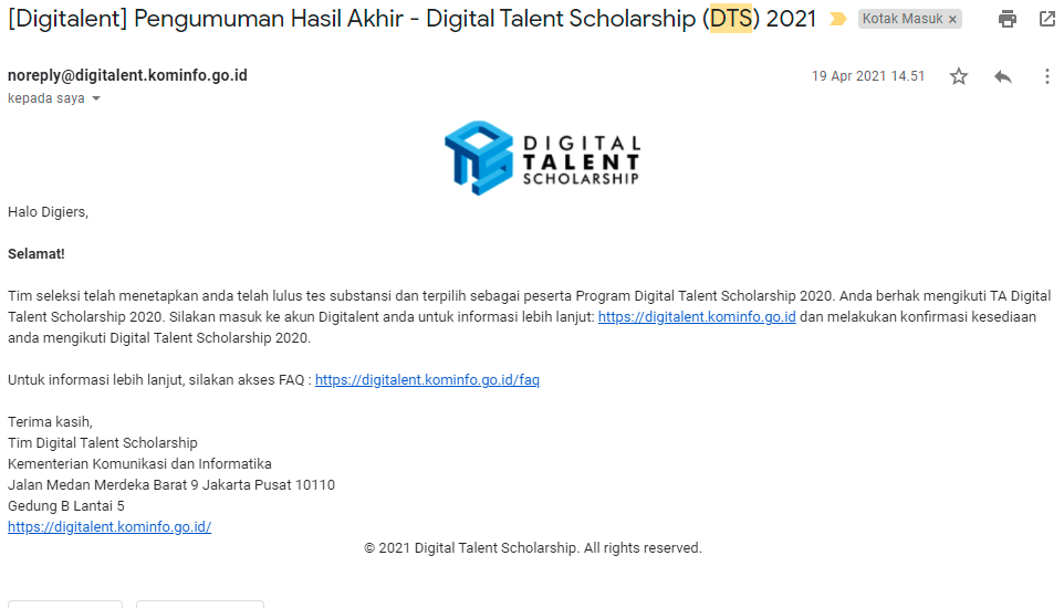 Digital Talent Scholarship Kominfo
