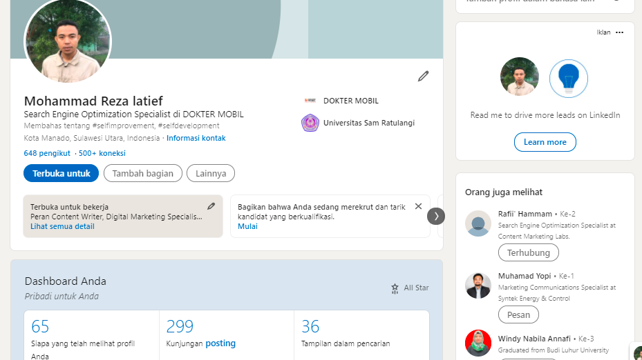 Cara mendapatkan pekerjaan dari linkedin
