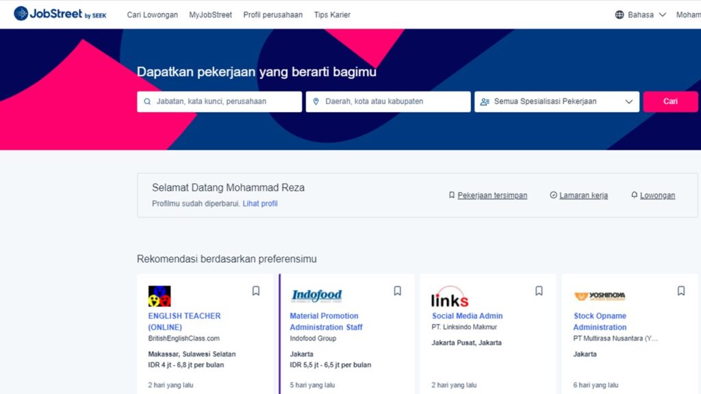 Platform Digital Pencari Kerja - Jobstreet