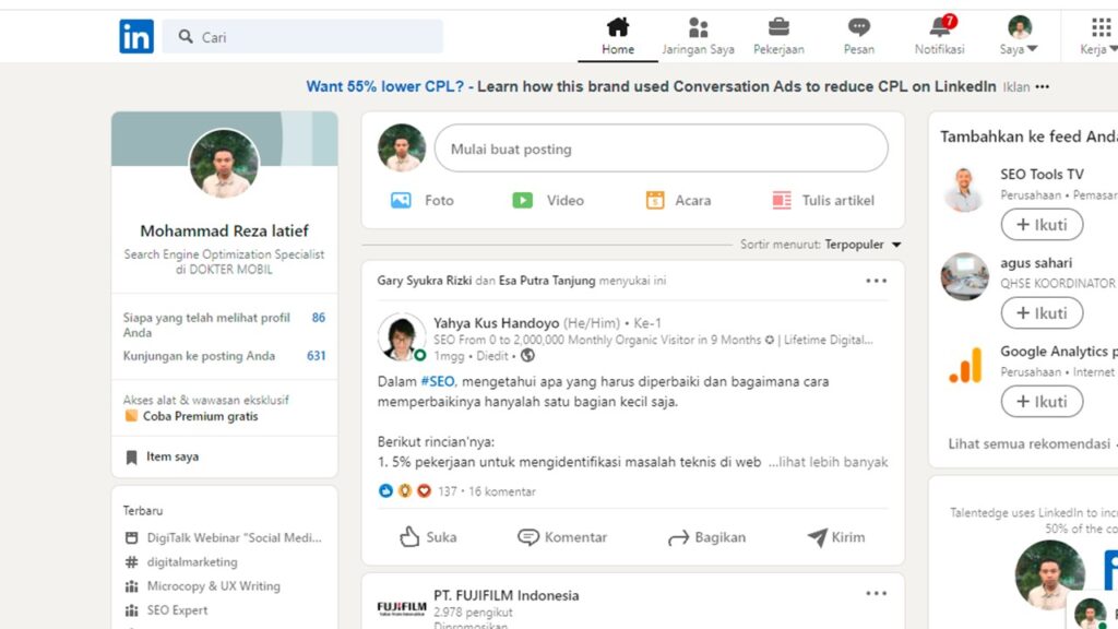 Platform Digital Pencari Kerja - Linkedin